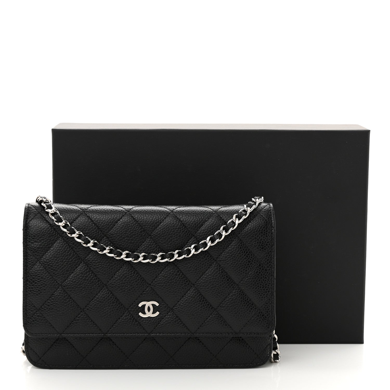 Chanel Caviar Quilted Wallet on Chain WOC Black 14 of 14