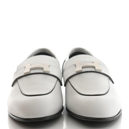 Hermes Calfskin Womens Paris Loafers 38 White 2 of 9