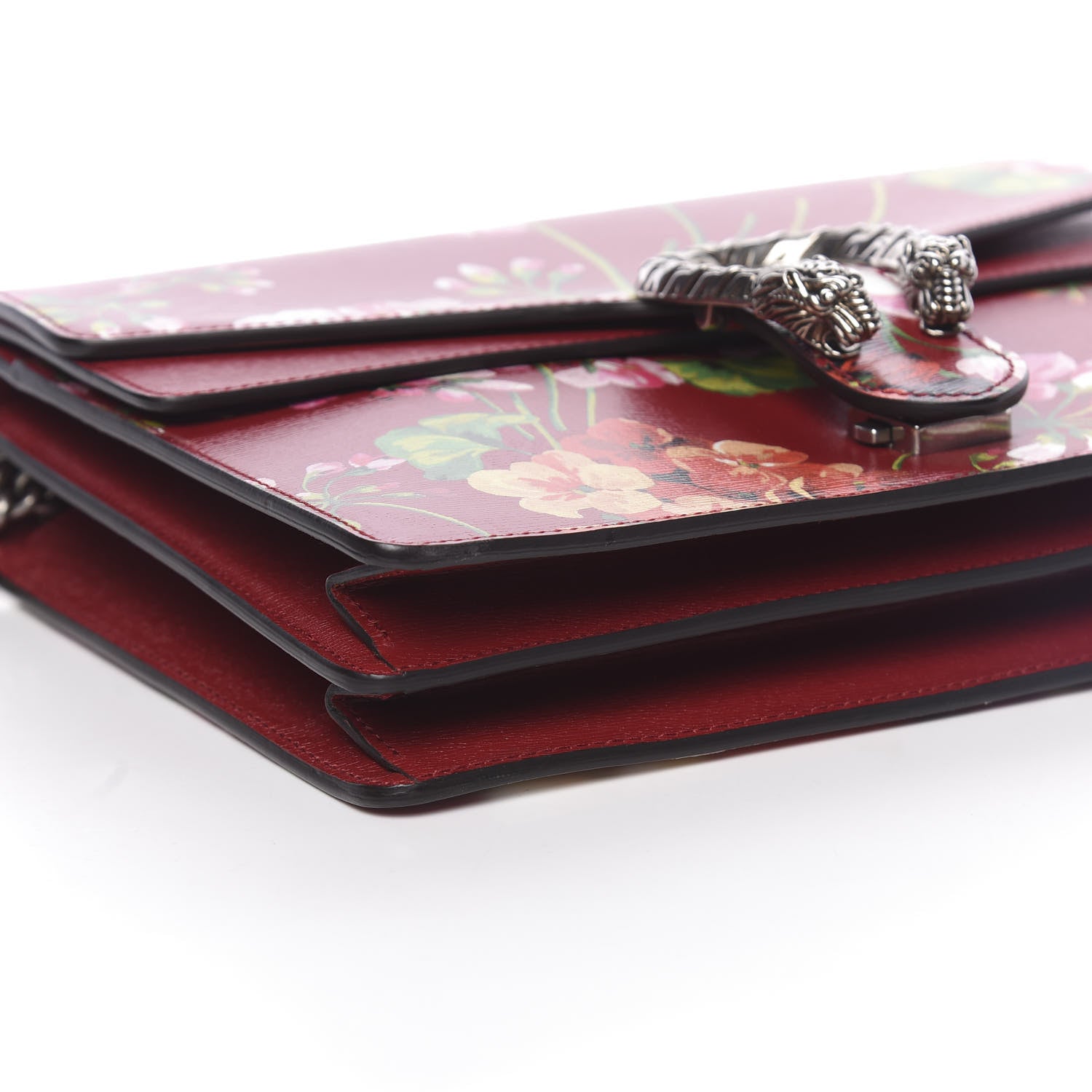 Gucci Calfskin Blooms Print Medium Dionysus Shoulder Bag Romantic Cherry Multicolor 8 of 10