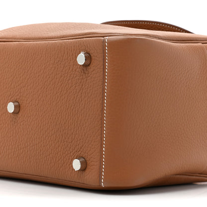 Hermes Taurillon Clemence Lindy 26 Gold 7 of 9