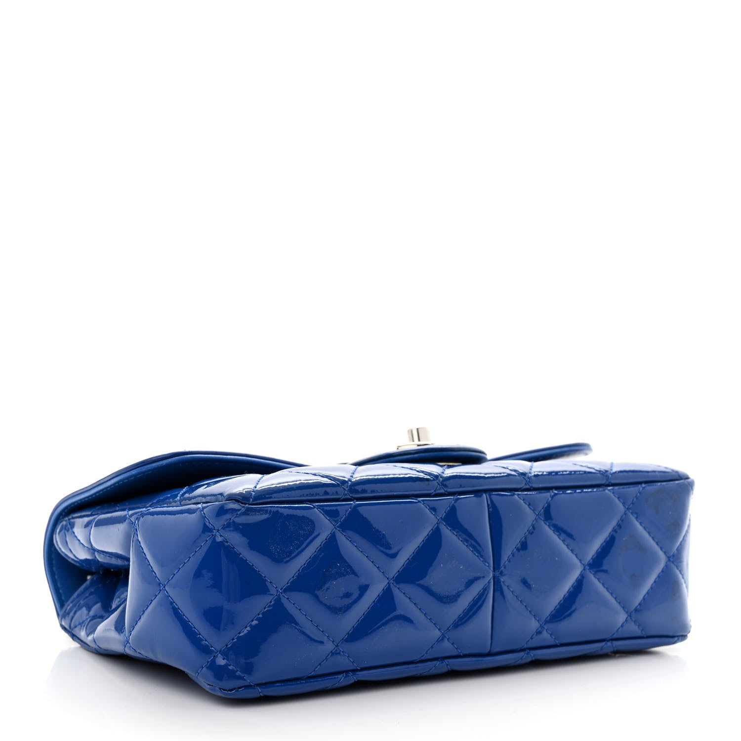 Chanel Patent Quilted Small Coco Shine Flap Blue 4 of 11