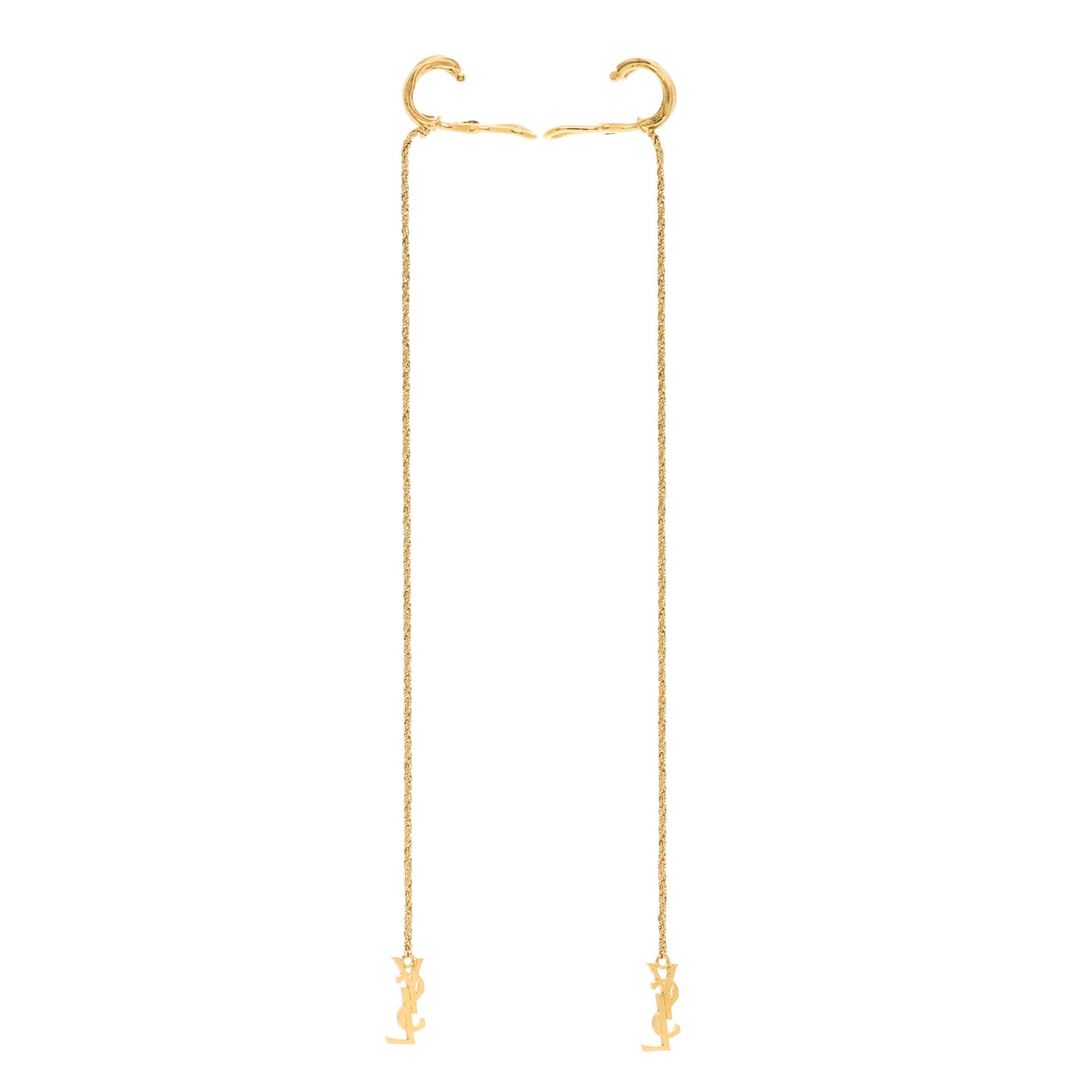 Metal Opyum Clip On Drop Earrings Gold