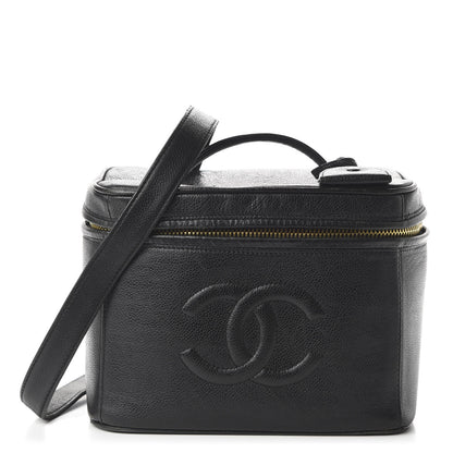 Chanel Caviar CC Vanity Train Case Black 1 of 10