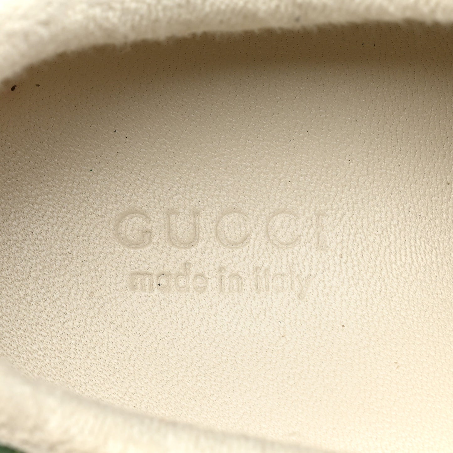 Nubuck Calfskin Web Removable Crystals Screener Sneakers 40 Dusty Milk New Mystic White