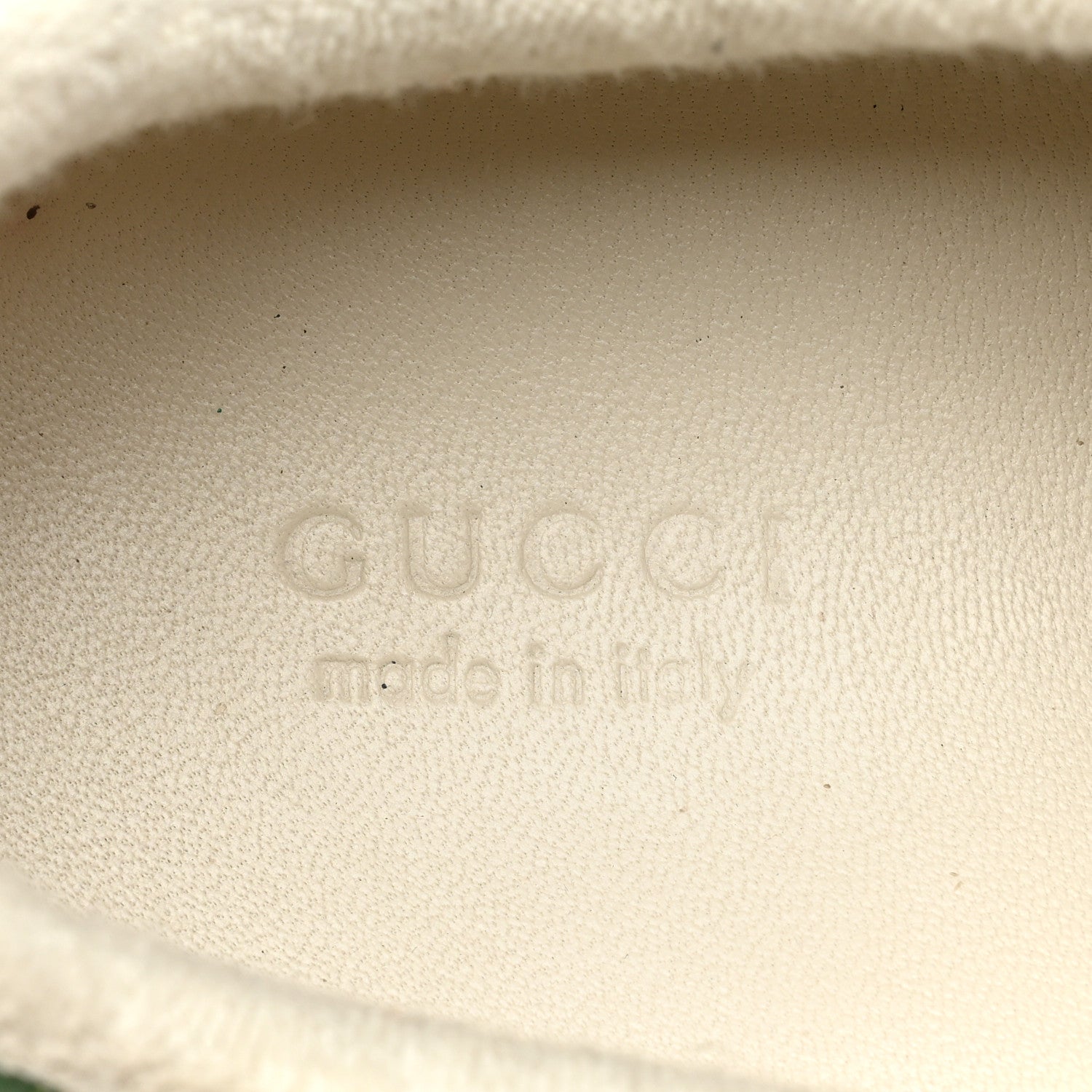 Gucci Nubuck Calfskin Web Removable Crystals Screener Sneakers 40 Dusty Milk New Mystic White 8 of 15