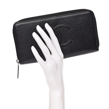 Chanel Caviar Timeless CC Zip Around Wallet Black 2 of 9