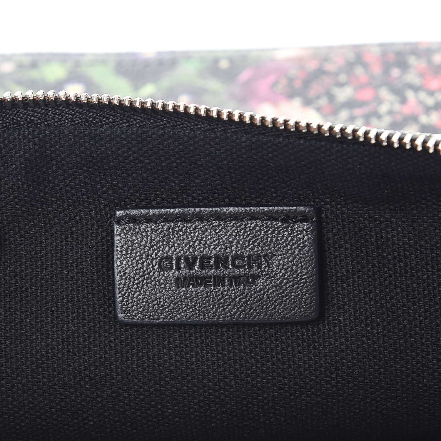 Givenchy Coated Canvas Roses Camouflage Print Medium Antigona Zip Pouch Black 5 of 7
