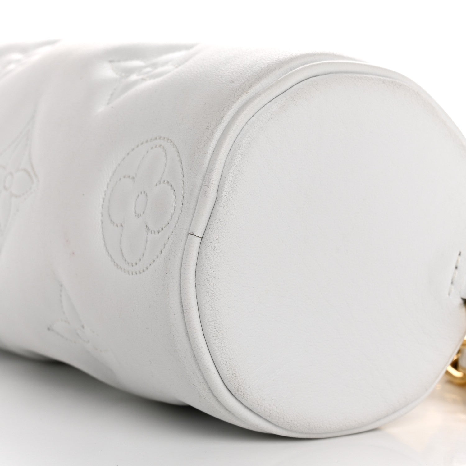 Louis Vuitton Calfskin Bubblegram Papillon BB Snow White 9 of 15