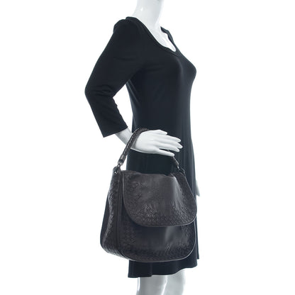 Bottega Veneta Cervo Deerskin Medium Flap Shoulder Bag Ebano 6 of 6