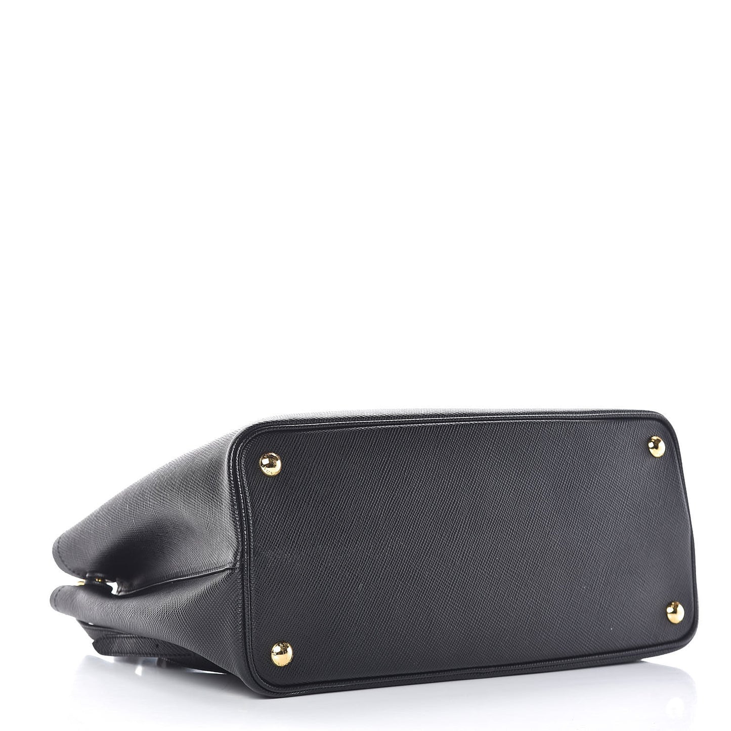 Saffiano Cuir Medium Double Bag Black