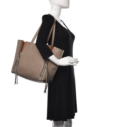 Chloe Smooth Calfskin Medium Milo Shopping Tote Motty Grey 2 of 18