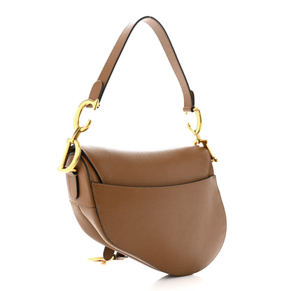 Christian Dior Grained Calfskin Saddle Bag Camello 3 of 10