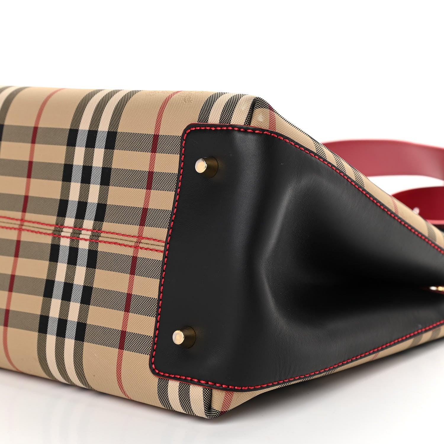 Burberry Horseferry Check Medium Ballingdon Tote Honey Black 9 of 10