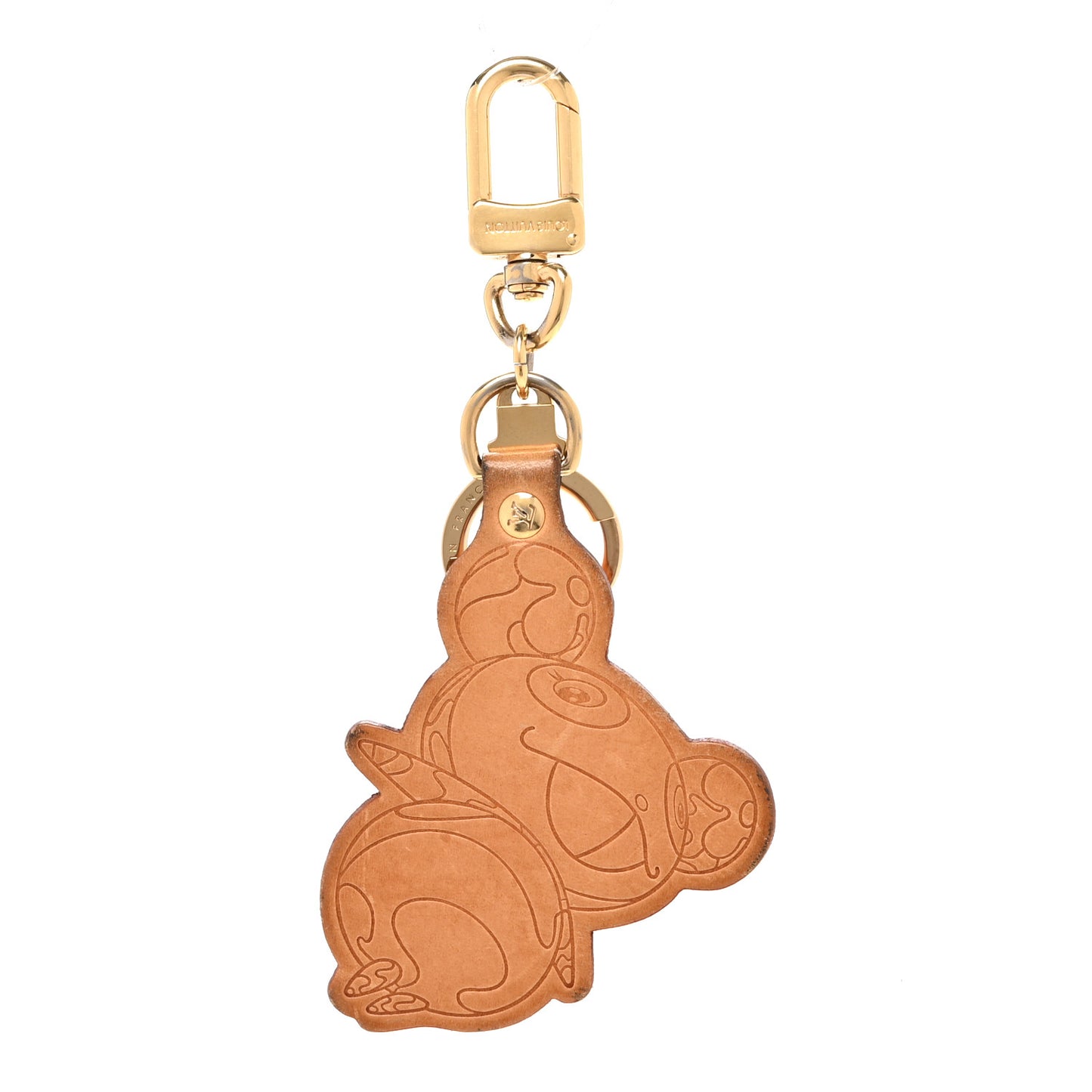 Vachetta Monogram Panda Key Ring Bag Charm