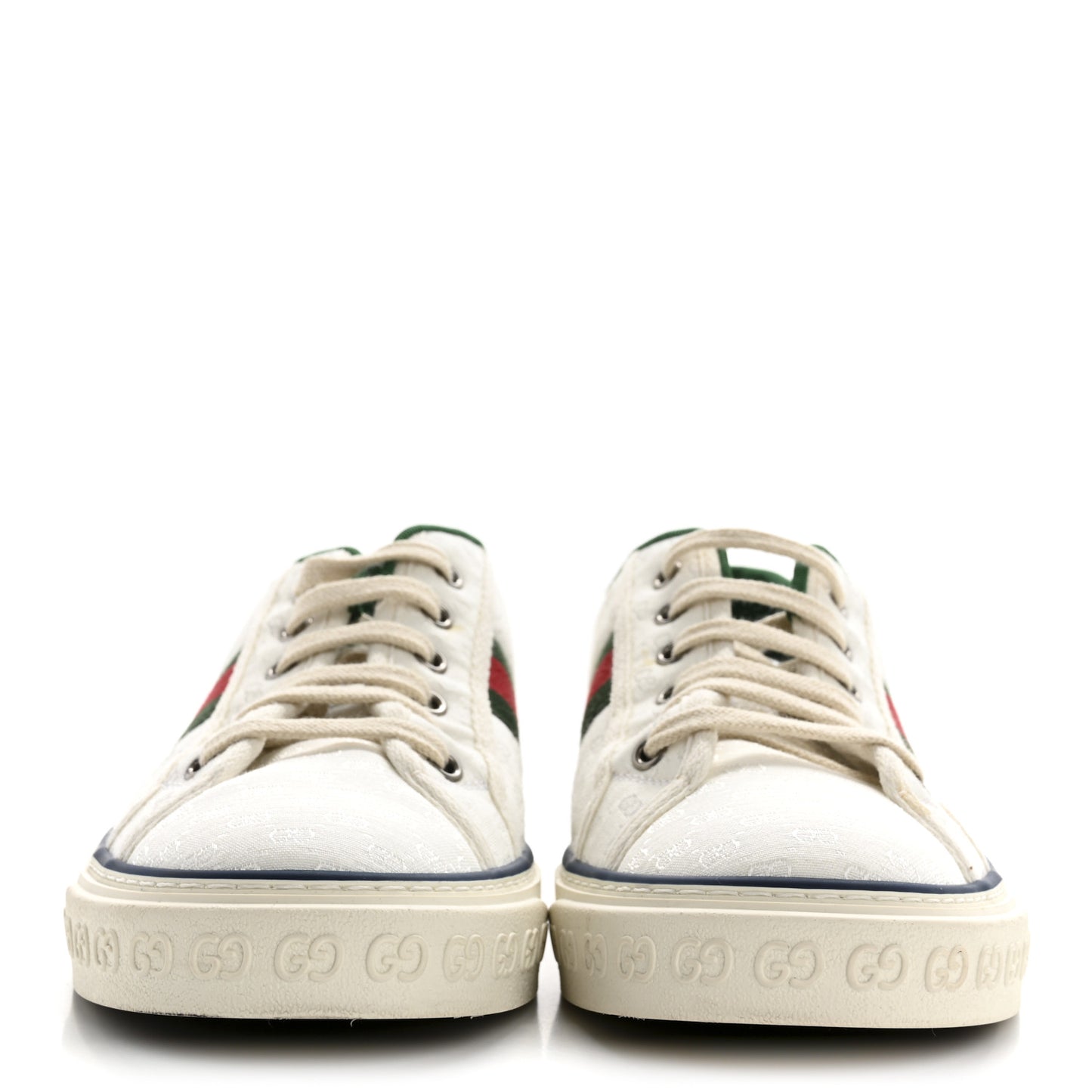 Jacquard Mini GG Monogram Web Mens 1977 Tennis Sneakers 7 White