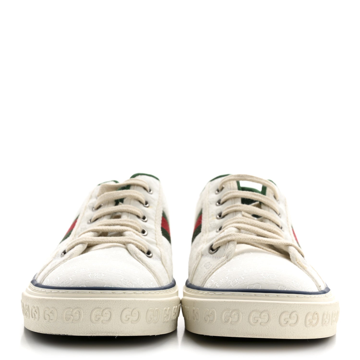 Gucci Jacquard Mini GG Monogram Web Mens 1977 Tennis Sneakers 7 White 3 of 10