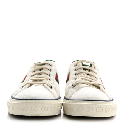 Gucci Jacquard Mini GG Monogram Web Mens 1977 Tennis Sneakers 7 White 3 of 10