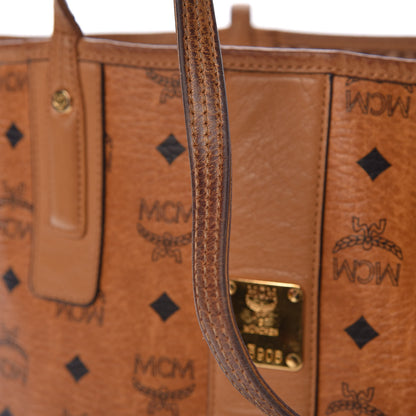 MCM Visetos Medium Liz Reversible Shopper Tote Cognac 17 of 28