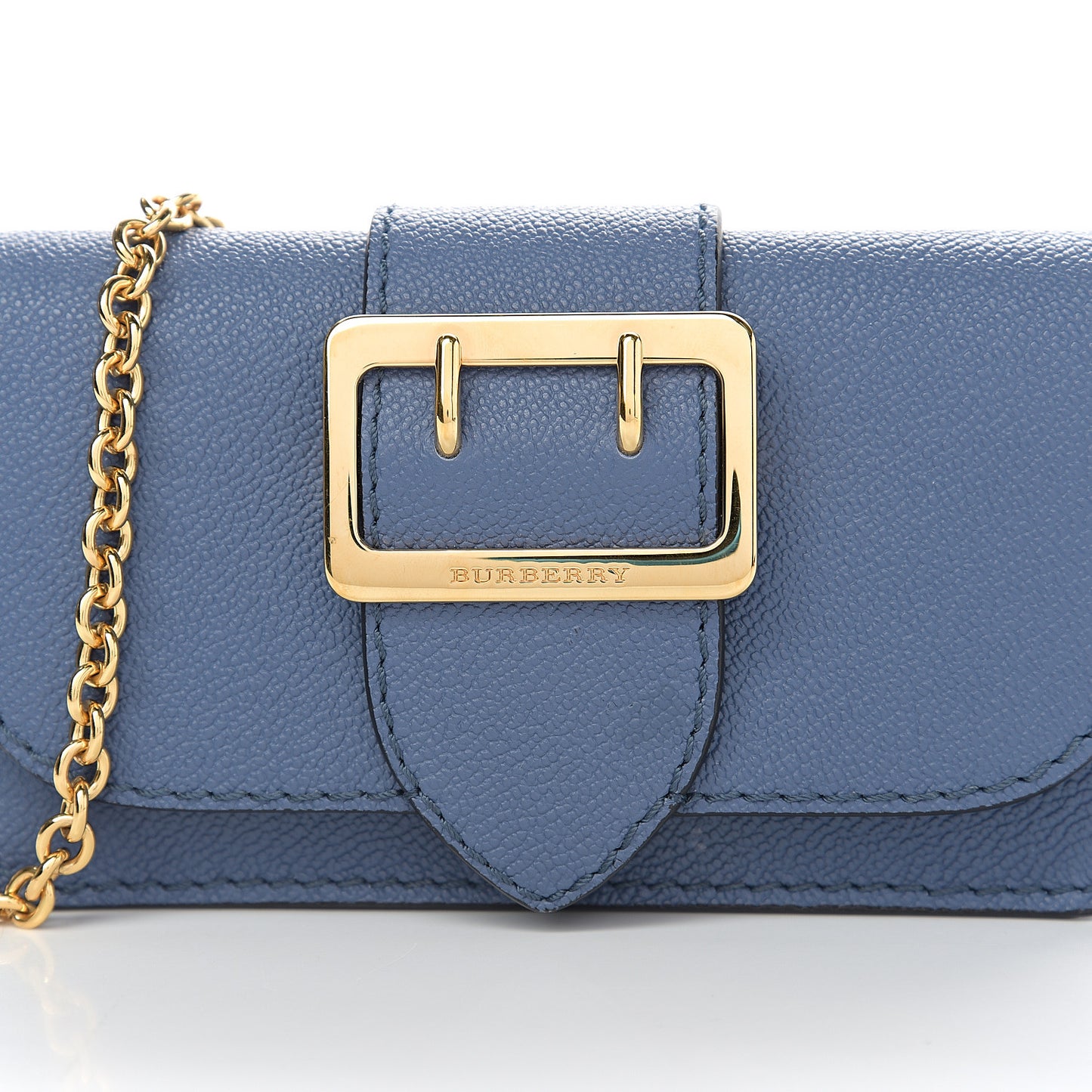 Soft Grain Calfskin Mini Phone Bag Steel Blue