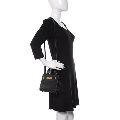 Saint Laurent Smooth Calfskin Manhattan Nano Shopper Tote Black 2 of 9