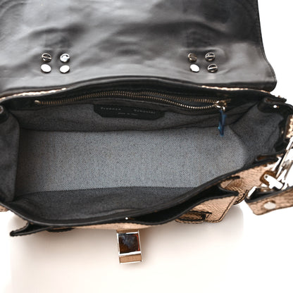 Proenza Schouler Metallic Python Calfskin Embossed Tiny PS1 Satchel Rose Gold 5 of 10