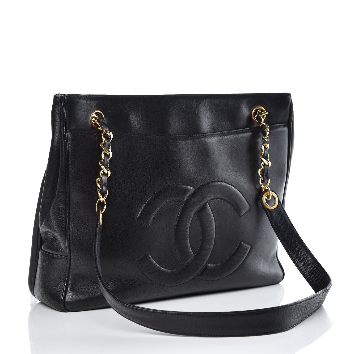 Chanel Lambskin CC Shoulder Bag Black 2 of 8