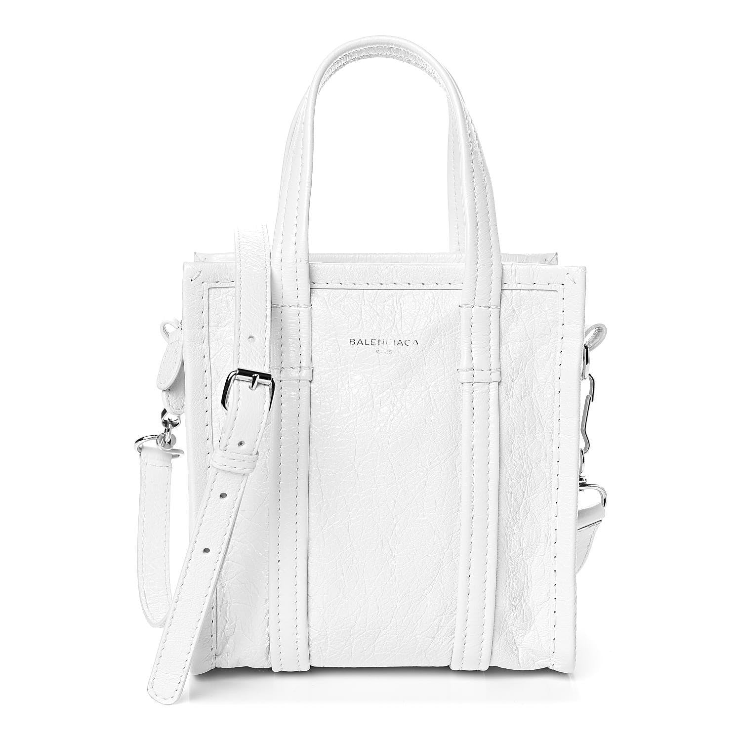 Balenciaga Agneau XXS Bazar Shopper Tote White 1 of 8