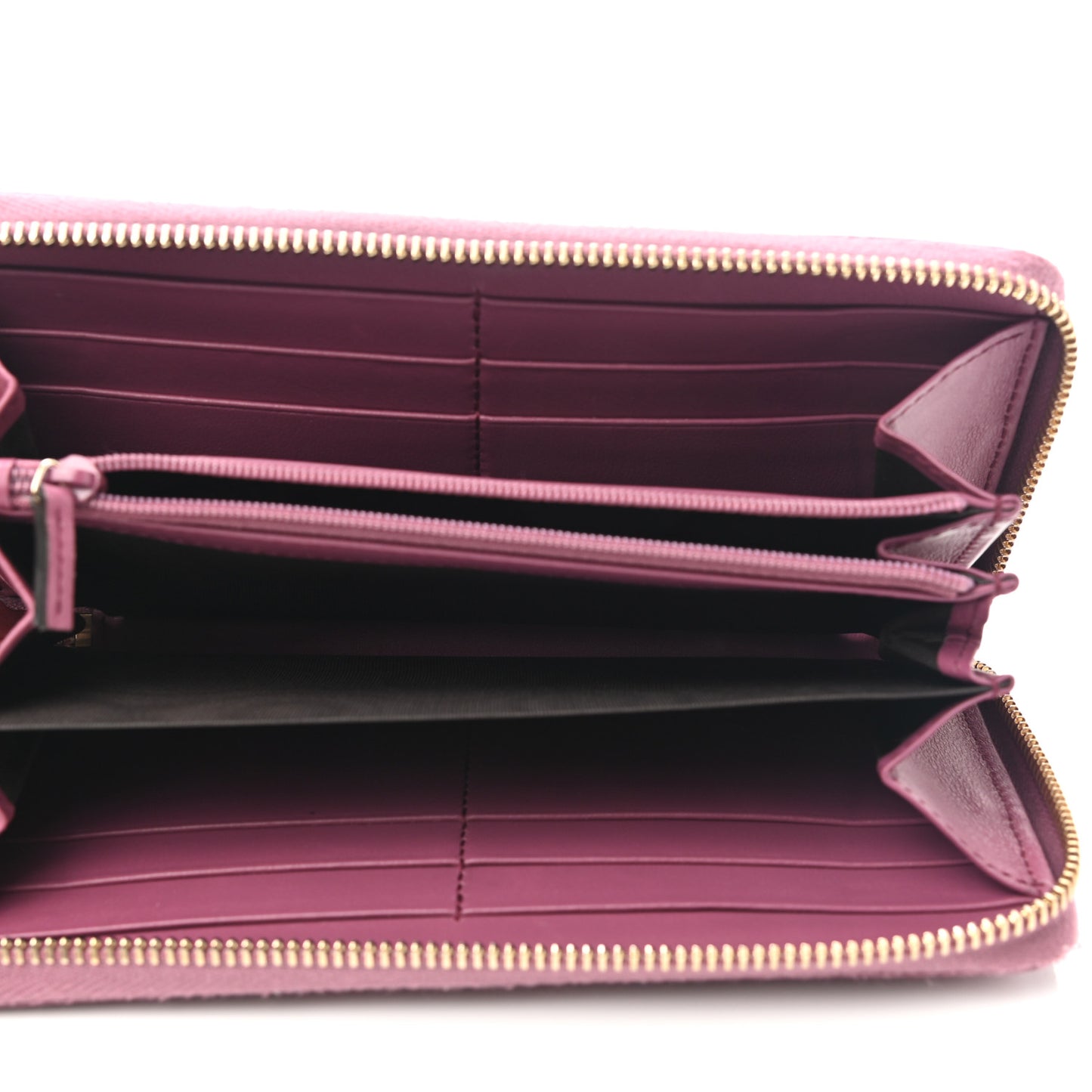 Guccissima Bree Zip Around Wallet Purple