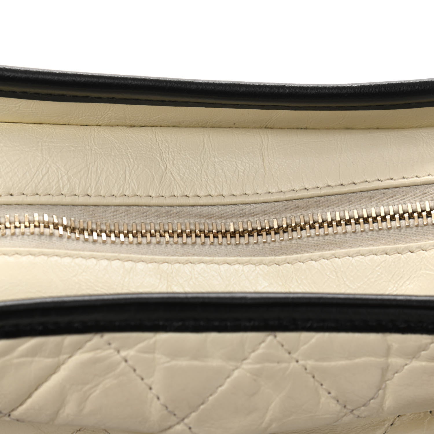 Chanel Aged Calfskin Quilted Small Gabrielle Hobo Black White 11 of 12