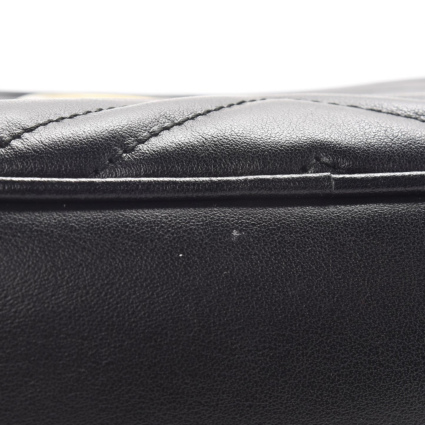 Calfskin Matelasse Small GG Marmont Chain Shoulder Bag Black