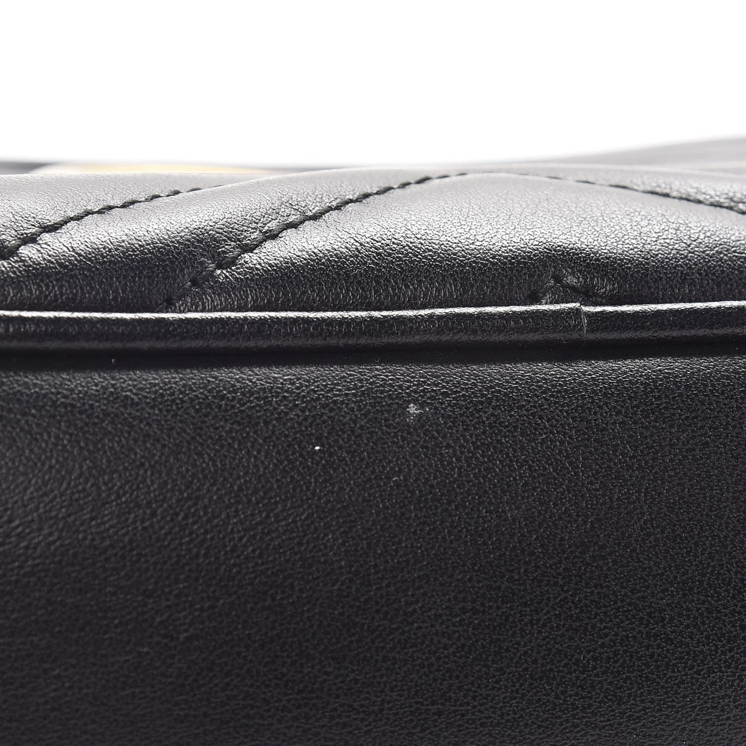 Gucci Calfskin Matelasse Small GG Marmont Chain Shoulder Bag Black 8 of 9