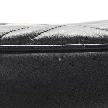 Gucci Calfskin Matelasse Small GG Marmont Chain Shoulder Bag Black 8 of 9