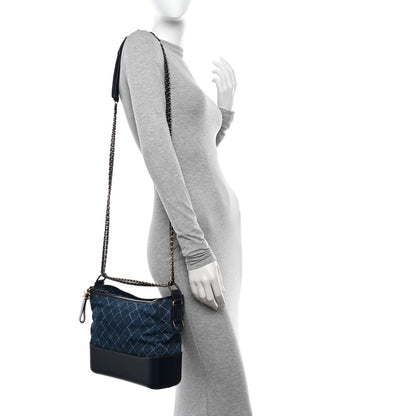 Chanel Denim Calfskin Medium Gabrielle Hobo Blue 2 of 10