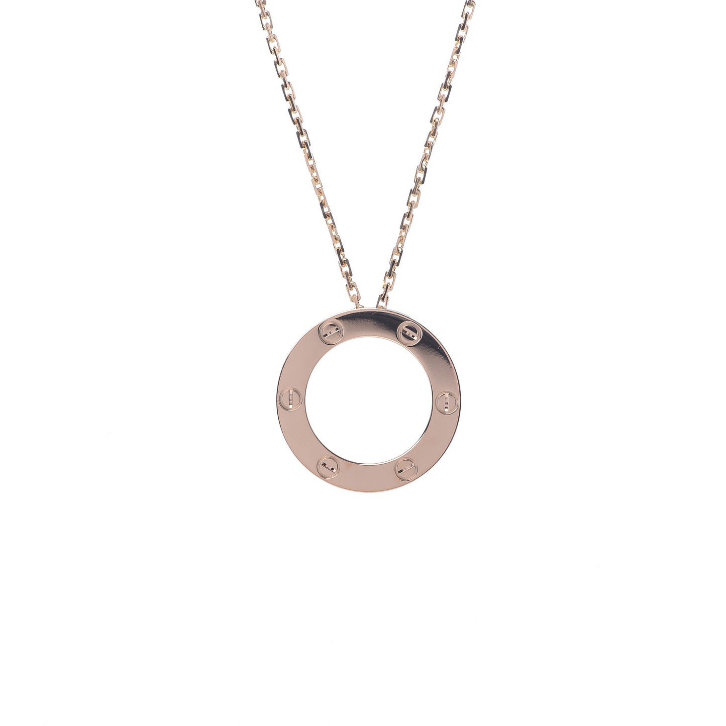 18K Pink Gold LOVE Pendant Necklace