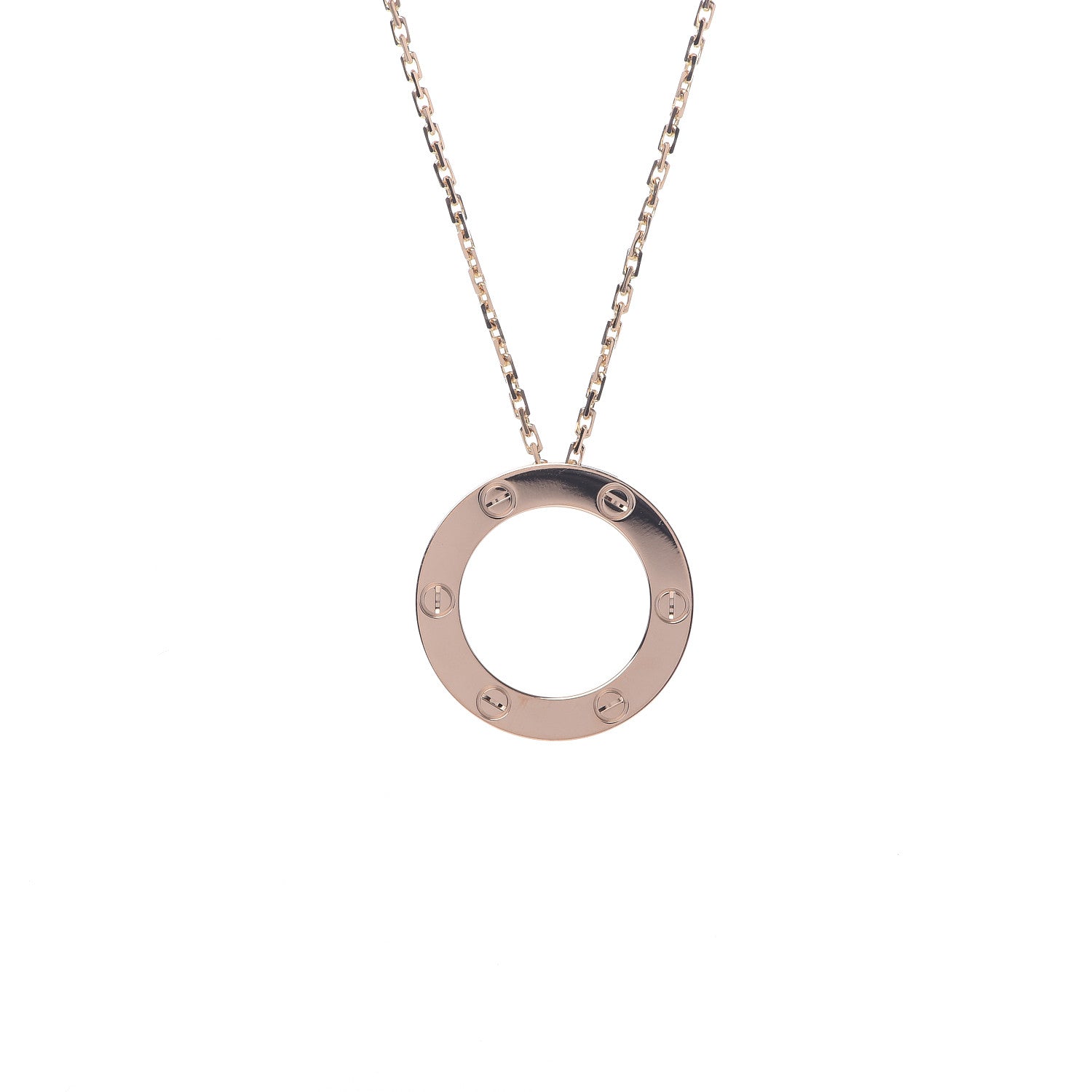 Cartier 18K Pink Gold LOVE Pendant Necklace 4 of 6