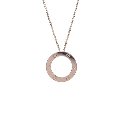 Cartier 18K Pink Gold LOVE Pendant Necklace 4 of 6
