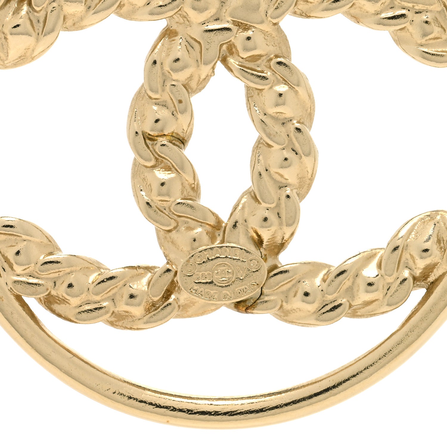 Chanel Baguette Crystal High Society CC Drop Earrings Gold 3 of 3