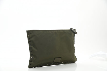 Valentino Garavani Nylon Rockstud Zip Pouch Army Green 3 of 13