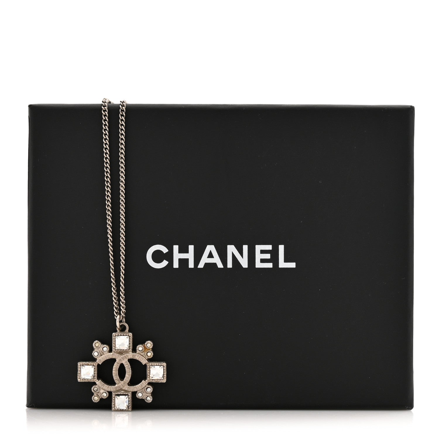 Chanel Crystal Strass Necklace Silver 1860264 – FASHIONPHILE