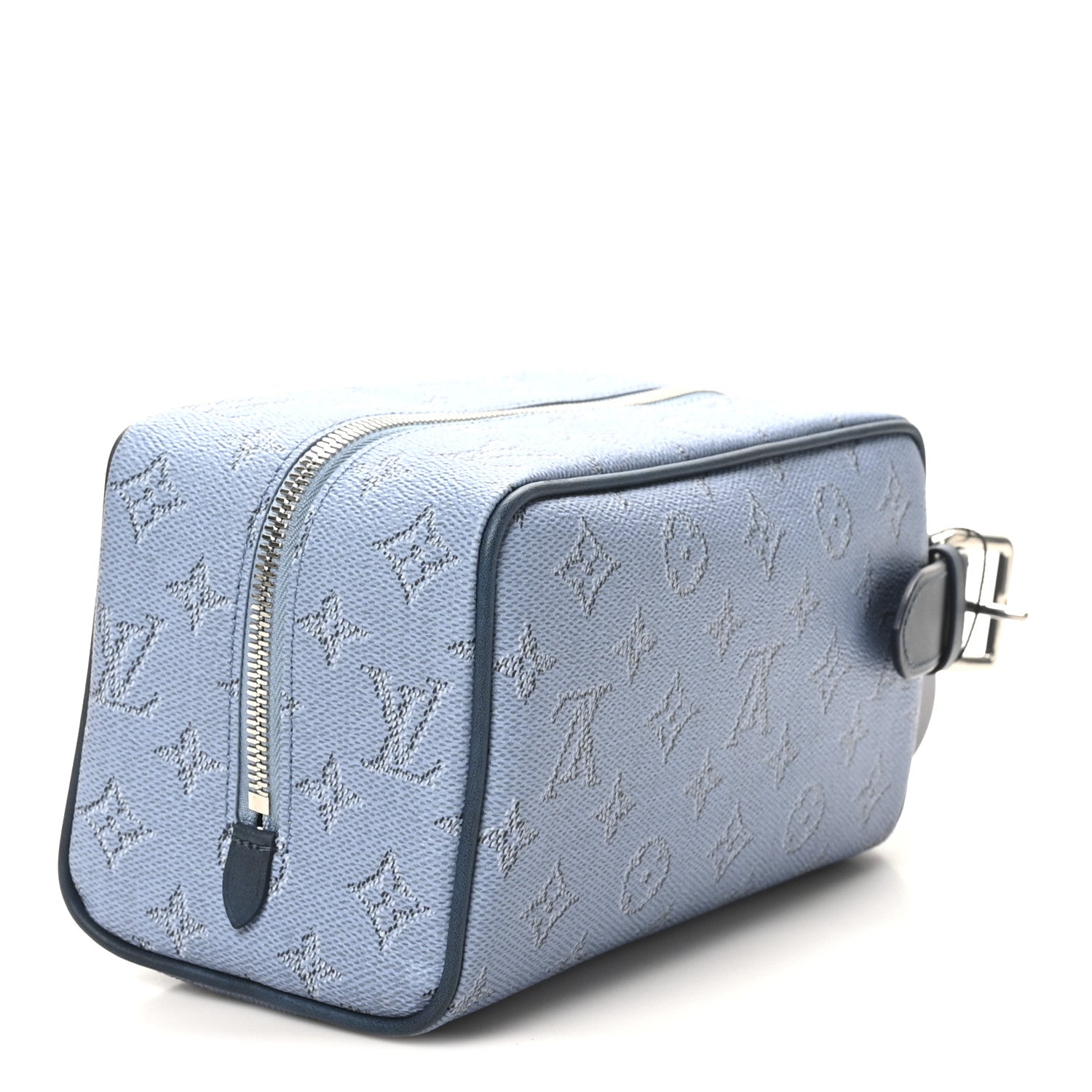 Louis Vuitton Monogram Heritage Locker Dopp Kit Toilet Pouch Blue 3 of 7