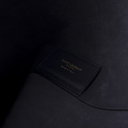 Saint Laurent Calfskin Large Shopping Tote Deep Marine 6 of 12
