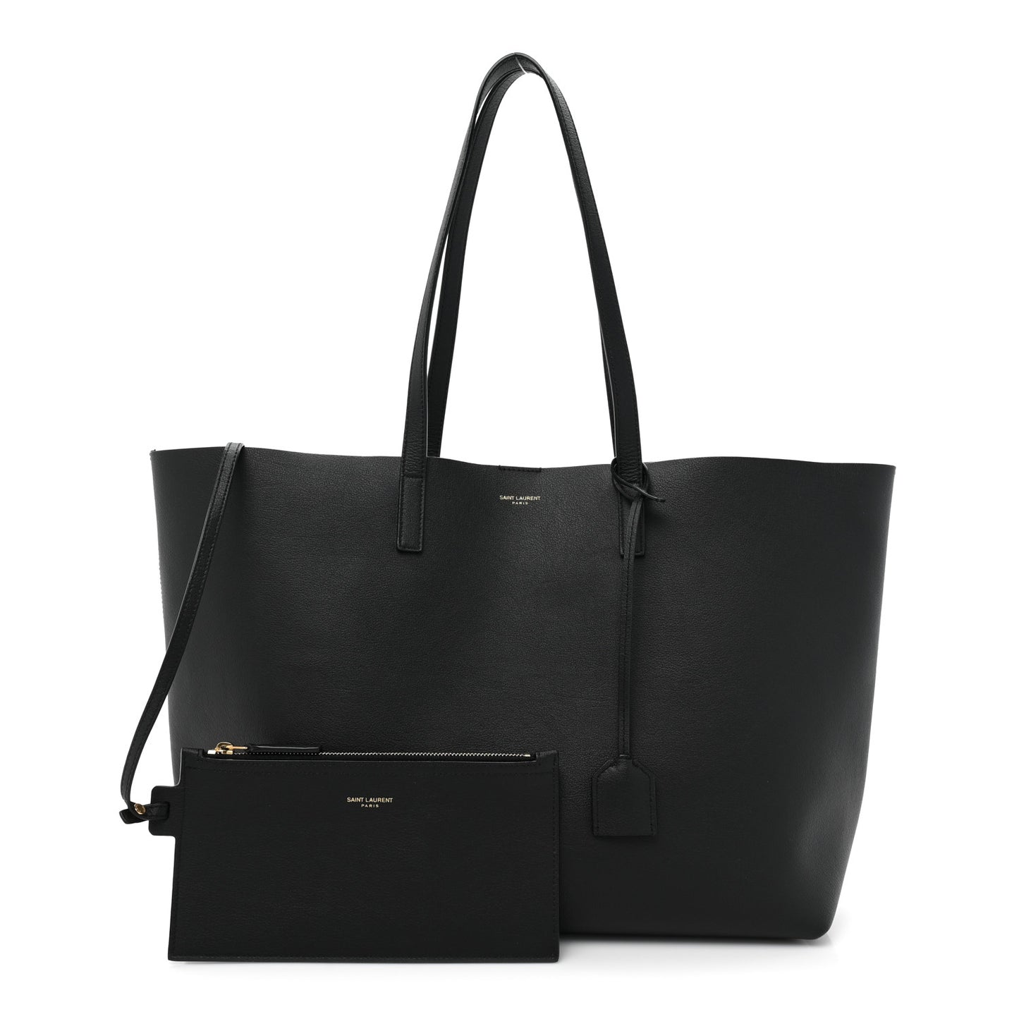 Calfskin Large Shopping Tote Black