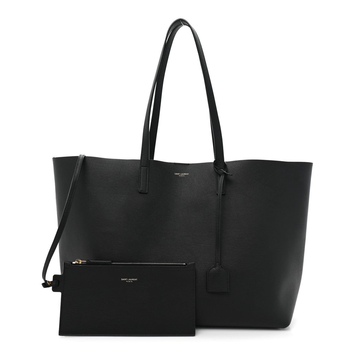 Saint Laurent Calfskin Large Shopping Tote Black 3 of 16