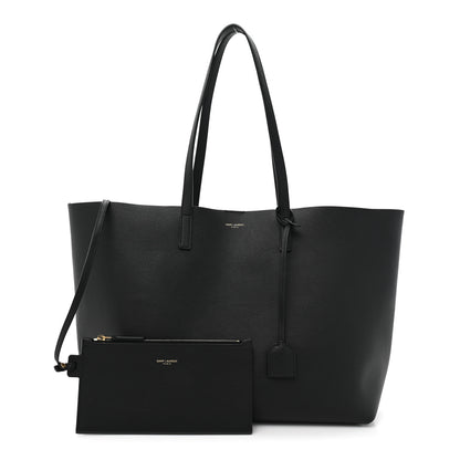 Saint Laurent Calfskin Large Shopping Tote Black 3 of 16