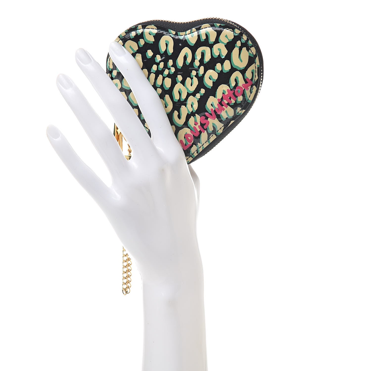 Louis Vuitton Vernis Leopard Coeur Heart Coin Purse Blue Infini 2 of 7