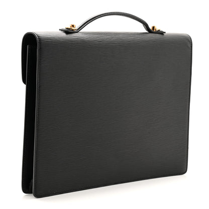 Louis Vuitton Epi Porte-Documents Bandouliere Black 3 of 12