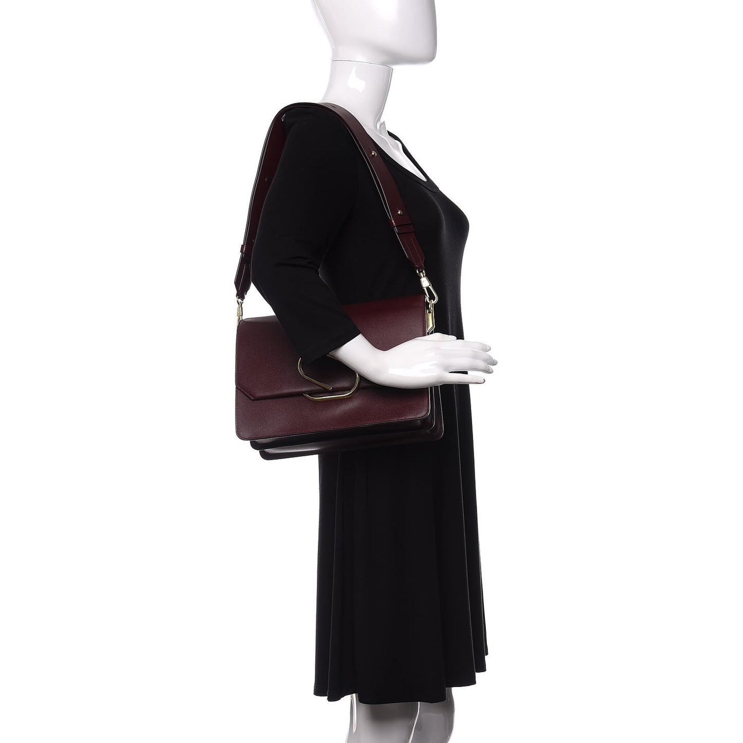 3.1 Calfskin Alix Shoulder Bag Bordeaux