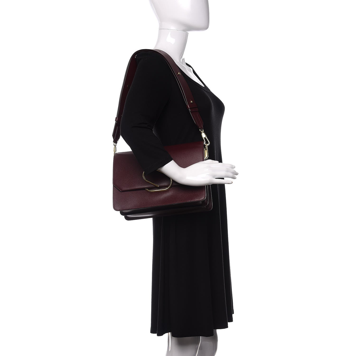 3.1 Phillip Lim 3.1 Calfskin Alix Shoulder Bag Bordeaux 2 of 9