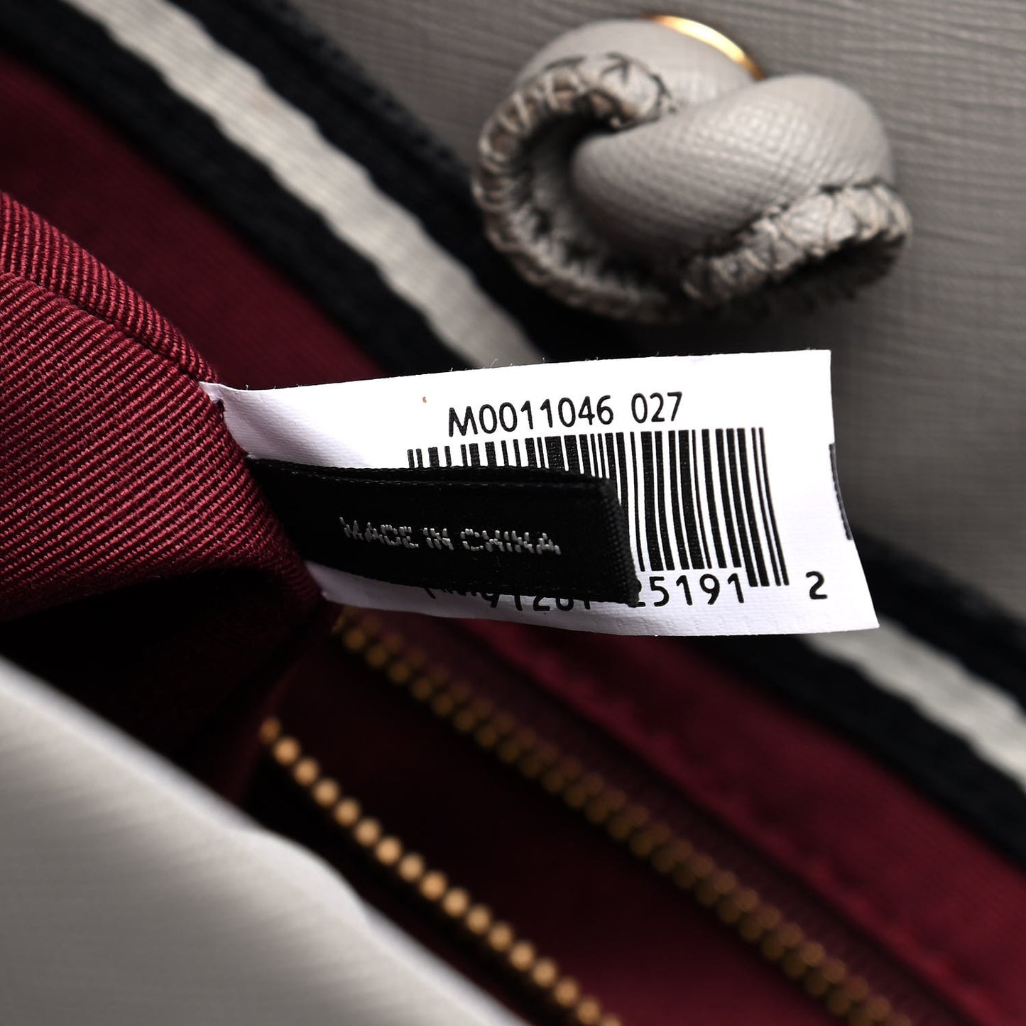 Calfskin Embossed Logo East West Shopper Tote Grey