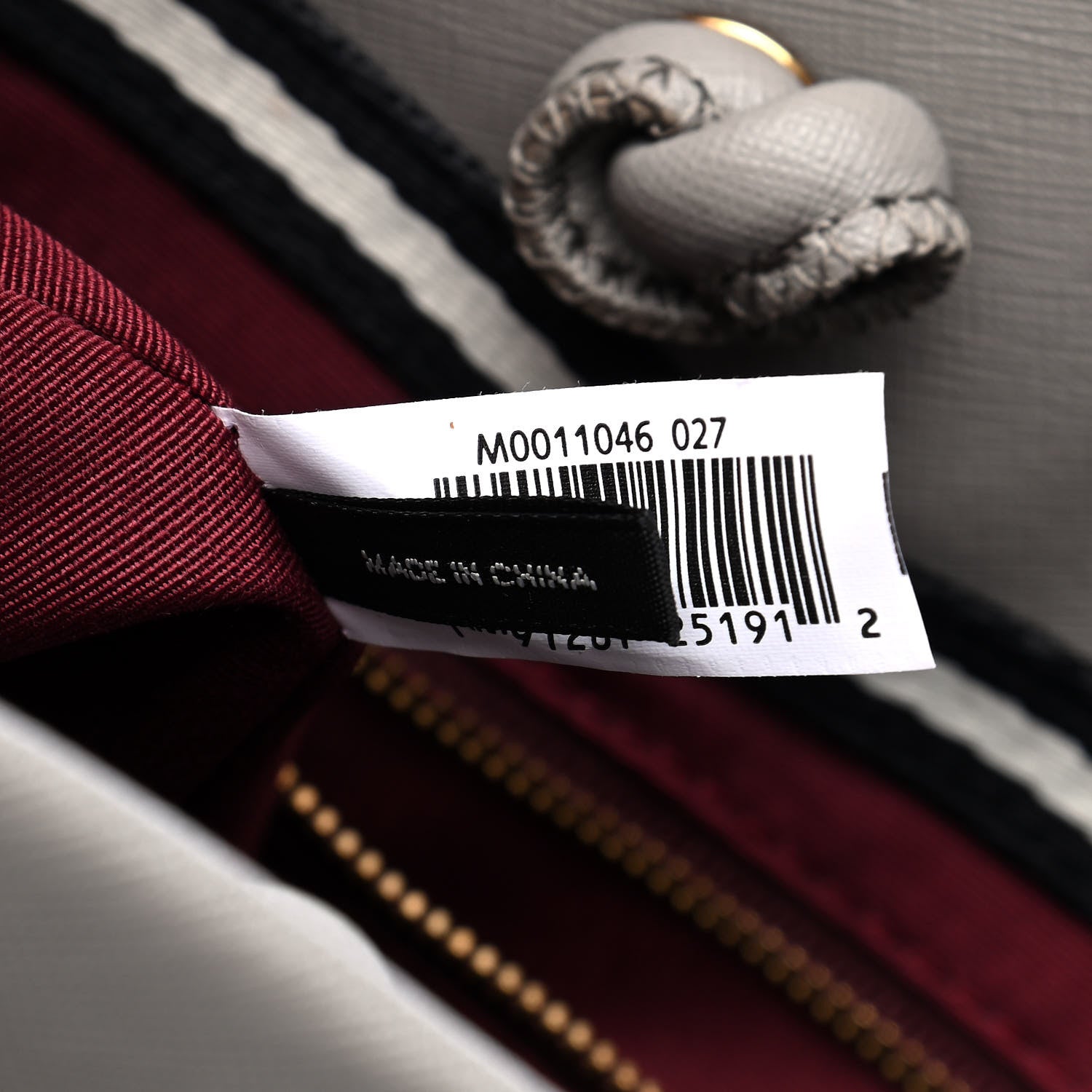 Marc Jacobs Calfskin Embossed Logo East West Shopper Tote Grey 7 of 9